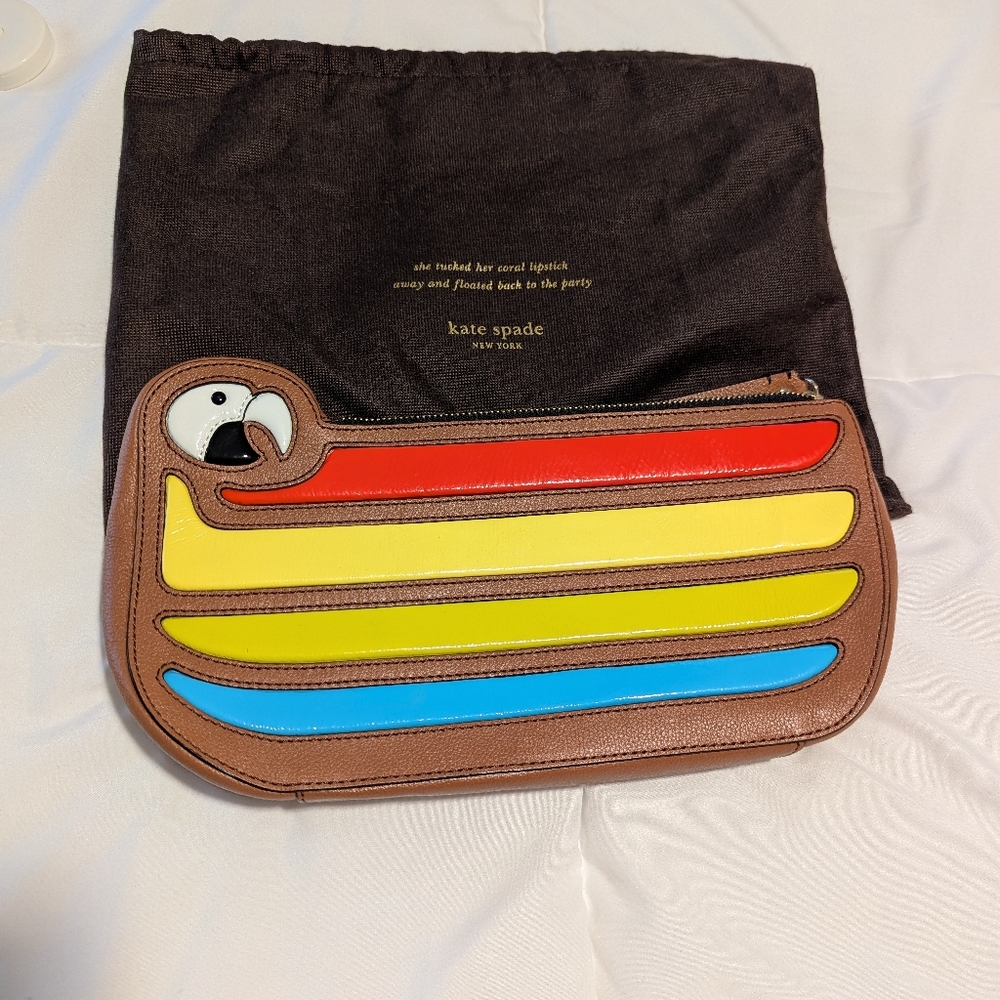Kate Spade Multicolor Parrot Clutch